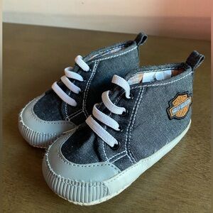 Harley-Davidson Baby Gray High-Top Slip-on Baby Shoes